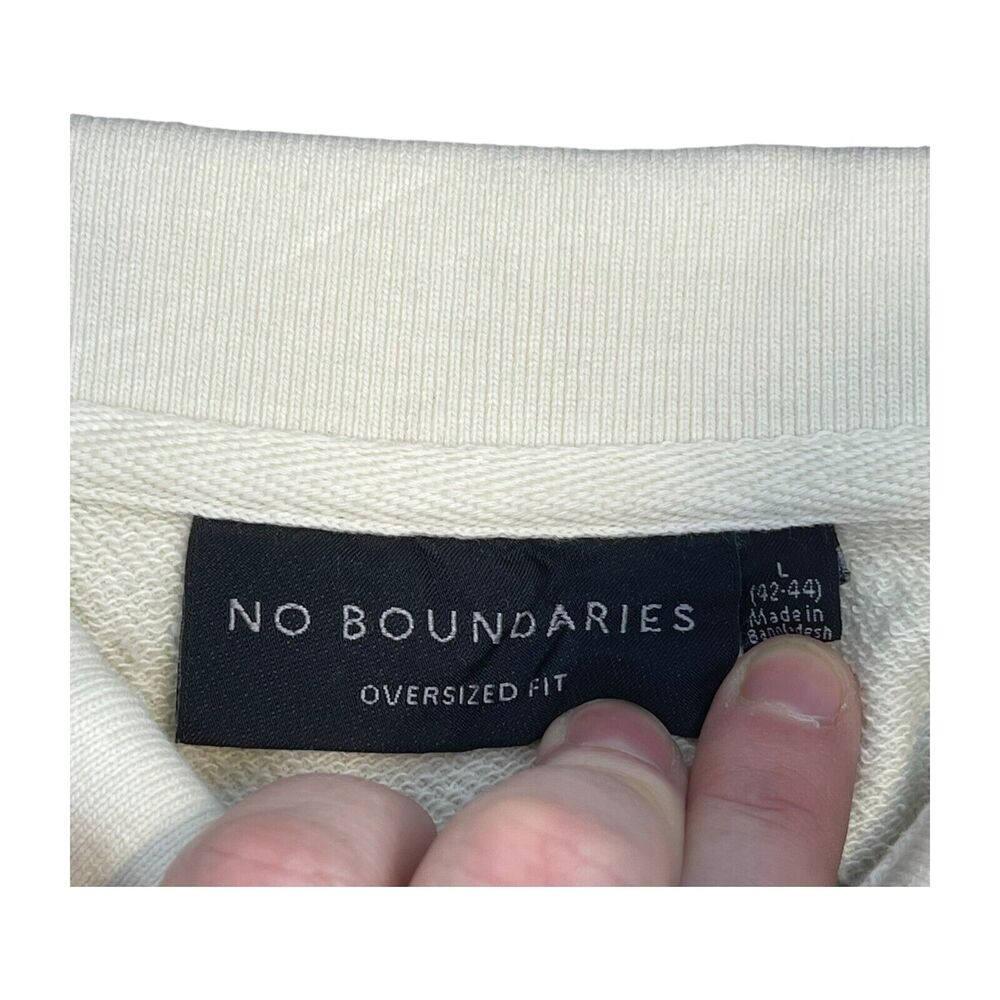 No Boundaries Polo Shirt Men's L (42-44) Light Birch Oversized Fit Short Sleeve - Picture 2 of 9